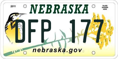 NE license plate DFP177