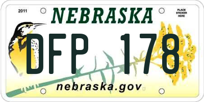 NE license plate DFP178