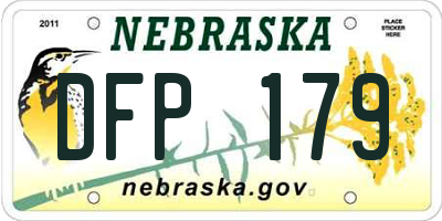 NE license plate DFP179