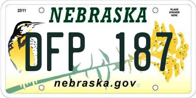 NE license plate DFP187