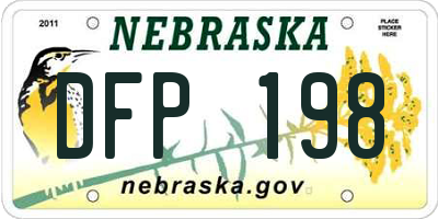 NE license plate DFP198