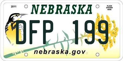 NE license plate DFP199
