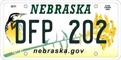 NE license plate DFP202