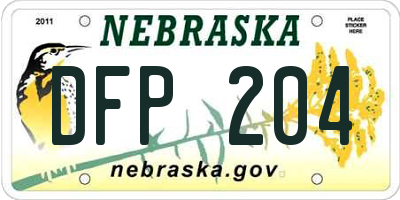 NE license plate DFP204
