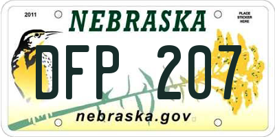 NE license plate DFP207
