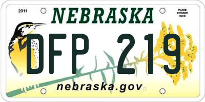 NE license plate DFP219