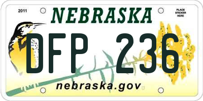 NE license plate DFP236