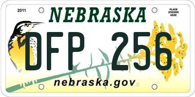 NE license plate DFP256