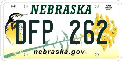 NE license plate DFP262