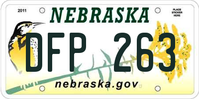 NE license plate DFP263