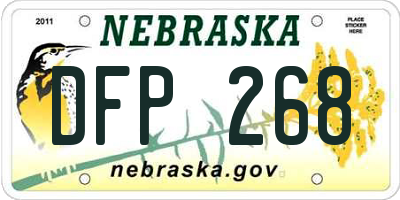 NE license plate DFP268