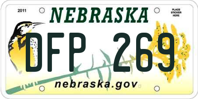 NE license plate DFP269