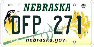 NE license plate DFP271