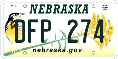 NE license plate DFP274