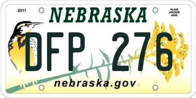 NE license plate DFP276