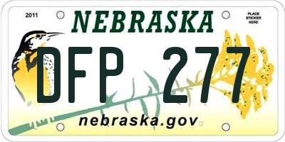 NE license plate DFP277