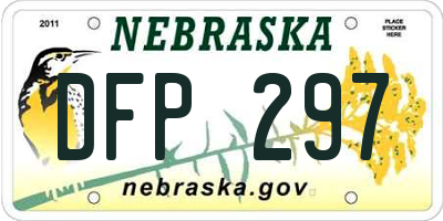 NE license plate DFP297