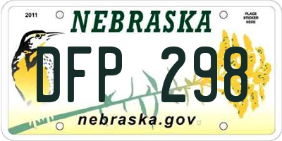 NE license plate DFP298