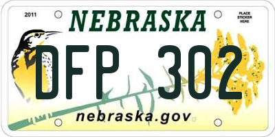 NE license plate DFP302