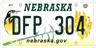 NE license plate DFP304
