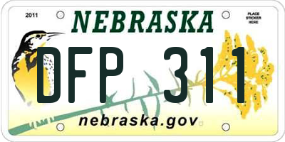 NE license plate DFP311