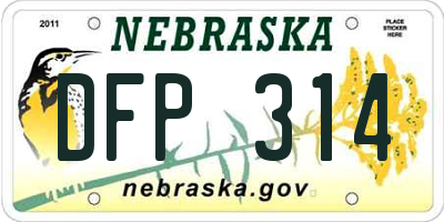 NE license plate DFP314