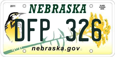 NE license plate DFP326