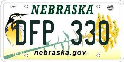 NE license plate DFP330