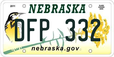 NE license plate DFP332
