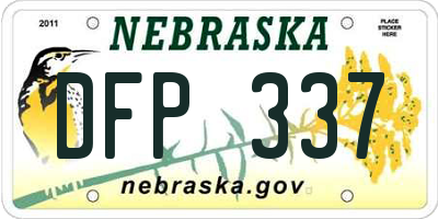 NE license plate DFP337