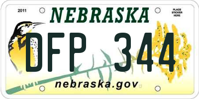 NE license plate DFP344