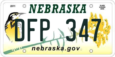 NE license plate DFP347