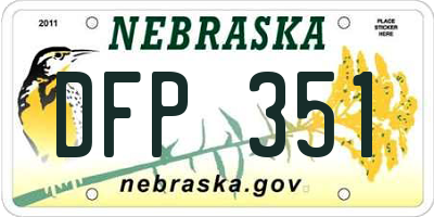 NE license plate DFP351
