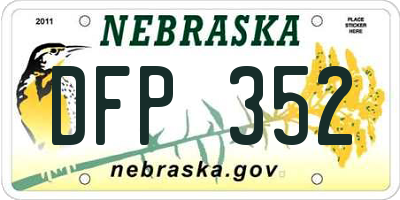 NE license plate DFP352