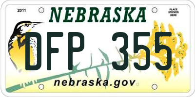 NE license plate DFP355