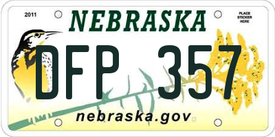 NE license plate DFP357