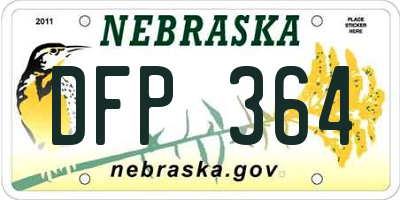 NE license plate DFP364