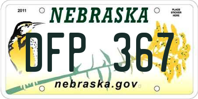 NE license plate DFP367