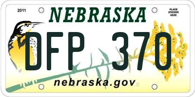 NE license plate DFP370
