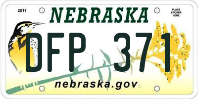 NE license plate DFP371
