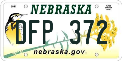 NE license plate DFP372