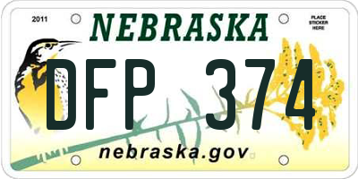 NE license plate DFP374