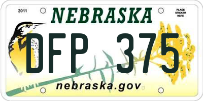 NE license plate DFP375