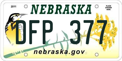 NE license plate DFP377