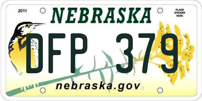NE license plate DFP379
