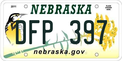 NE license plate DFP397