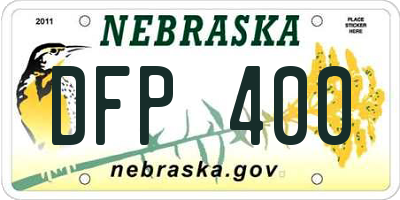 NE license plate DFP400