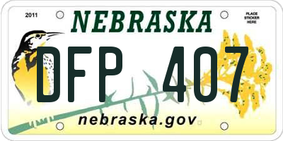 NE license plate DFP407
