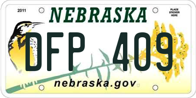 NE license plate DFP409