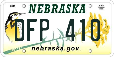 NE license plate DFP410
